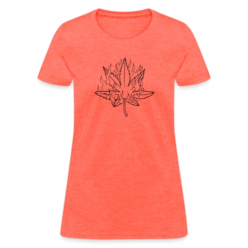 Flaming Pot Leaf - Women's T-Shirt