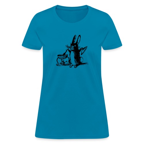 Cute Bunny Rabbit Cooking - Women's T-Shirt