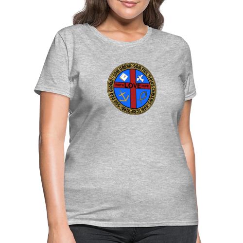 Five Solas Faith Hope Love Shirt–Christian Symbols - Women's T-Shirt