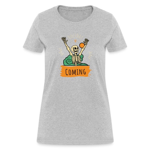 Orange Green Simple Holiday is Coming T Shirt - Women's T-Shirt