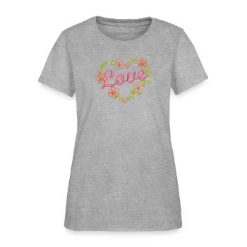 Love Heart - Women's T-Shirt - heather gray - Front