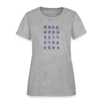 Les nuages - T-shirt Femme - gris chiné - Devant