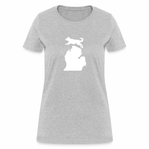 Bark Michigan Husky - Michigan Tech Colors - Women's T-Shirt