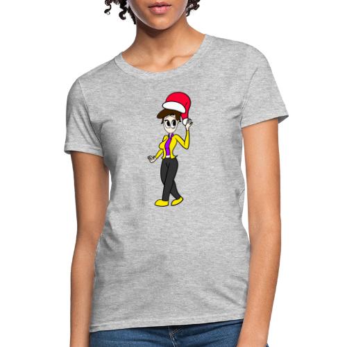 Dersy Wearing a Santa Hat - Women's T-Shirt