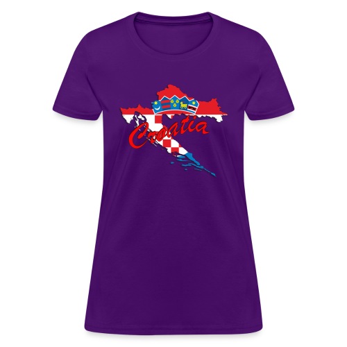 Croatia Football Team Colours T-Shirt Treasure Des - Women's T-Shirt