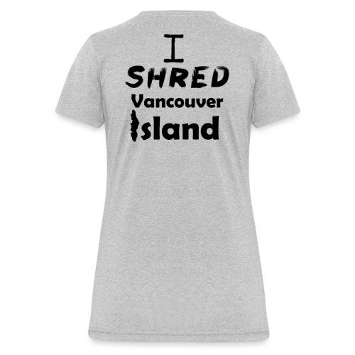I shred Logo Black (Back Print) - Women's T-Shirt