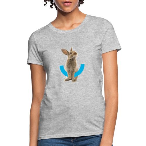 Rabbit Icon & Logo in Back - Women's T-Shirt