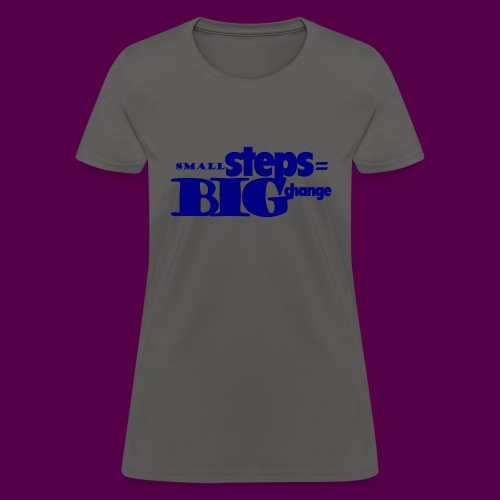 small steps blue - Women's T-Shirt