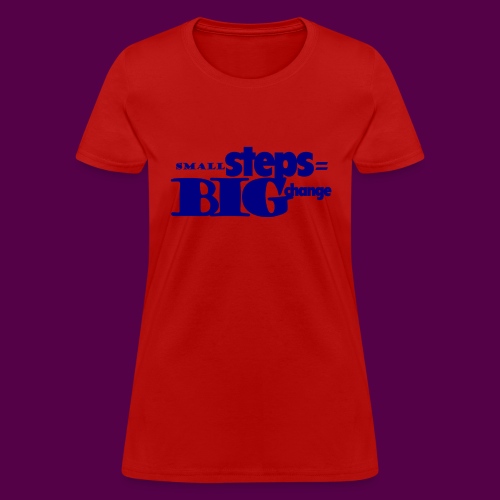 small steps blue - Women's T-Shirt
