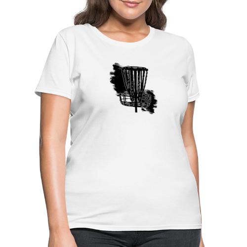 Disc Golf Basket Paint Black Print - Women's T-Shirt