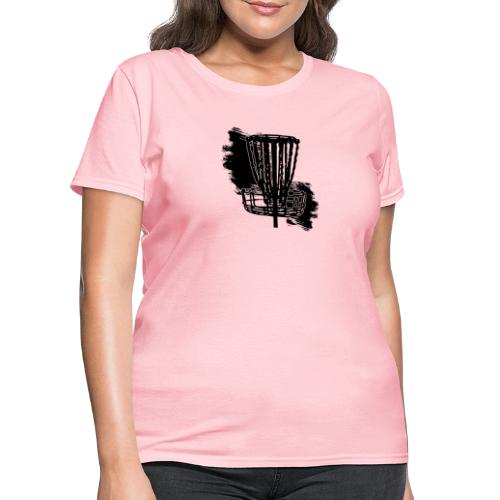 Disc Golf Basket Paint Black Print - Women's T-Shirt