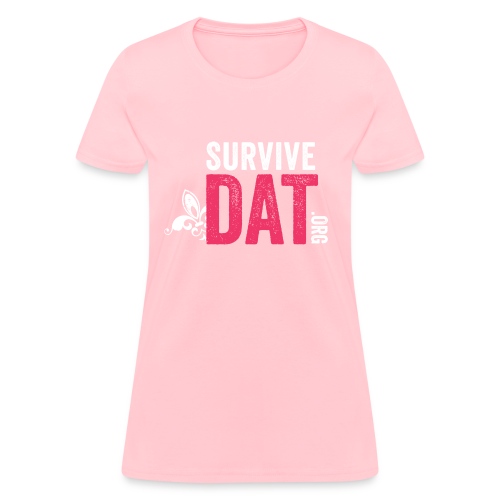 pink white box d logo png - Women's T-Shirt