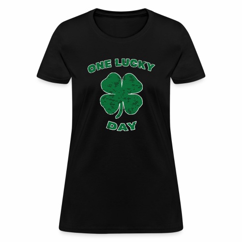 Lucky Day St Patrick Kids Green Clover Irish Gift. - Women's T-Shirt