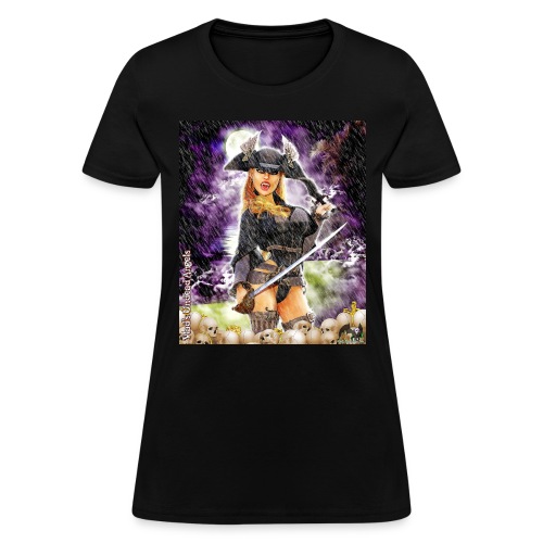 Undead Angel Vampire Pirate Rusila F006B-PH - Women's T-Shirt