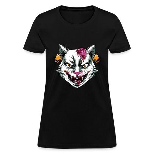 Horror Mashups: Zombie Stein Cat T-Shirt - Women's T-Shirt