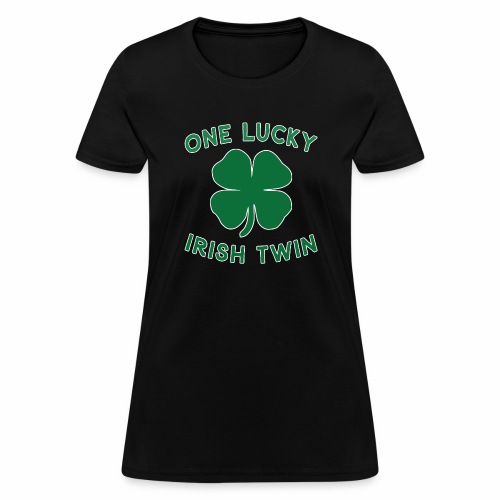 Lucky Twin St Patrick Day Irish Shamrock Gift. - Women's T-Shirt