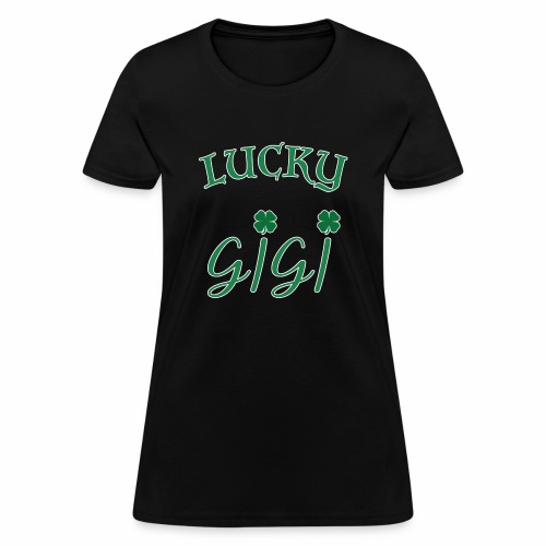 Lucky Gigi St Patrick Day Grandma Shamrock gift. - Women's T-Shirt