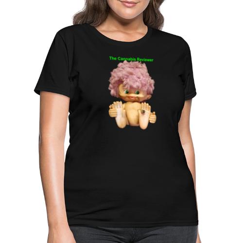 Cannabis Reviewer Purple Hair Guy w green name - Women's T-Shirt