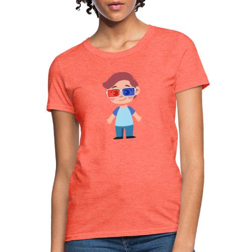 Boy with eye 3D glasses - Women's T-Shirt