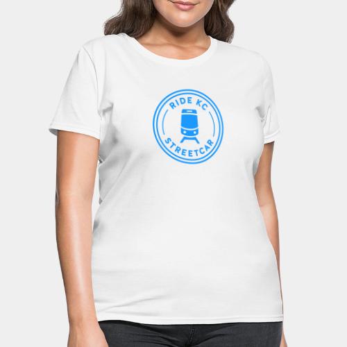KC Streetcar Stamp Blue - Women's T-Shirt
