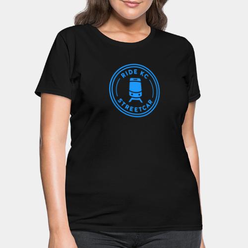 KC Streetcar Stamp Blue - Women's T-Shirt