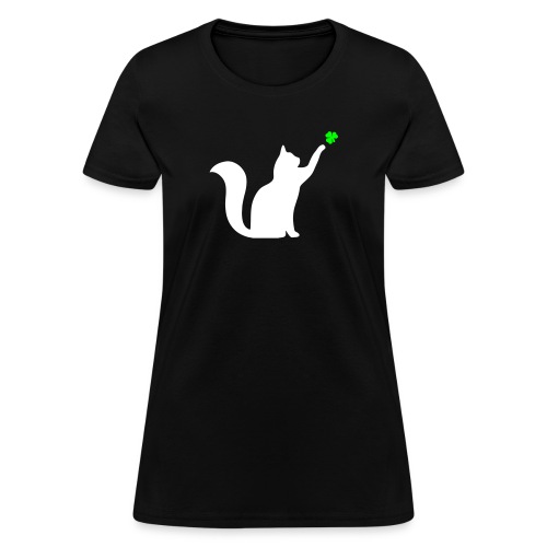 Cat and Shamrock - Women's T-Shirt