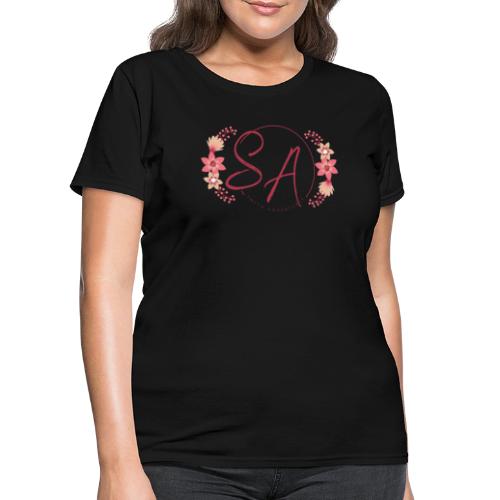 Pretty Pink Circle of Flowers Smith Adventures - Women's T-Shirt