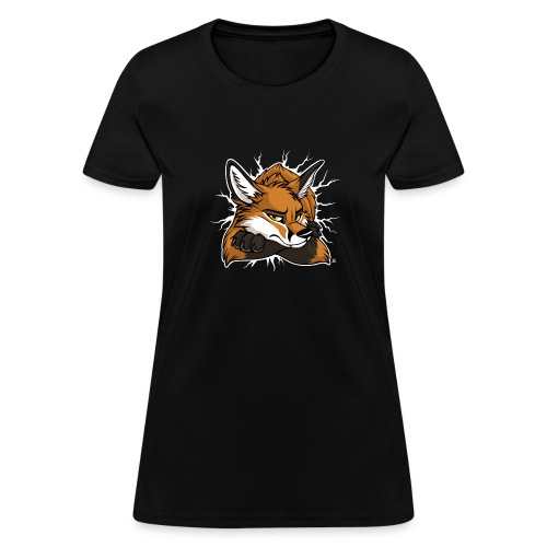 STUCK grumpy Fox Red (double-sided) - Women's T-Shirt