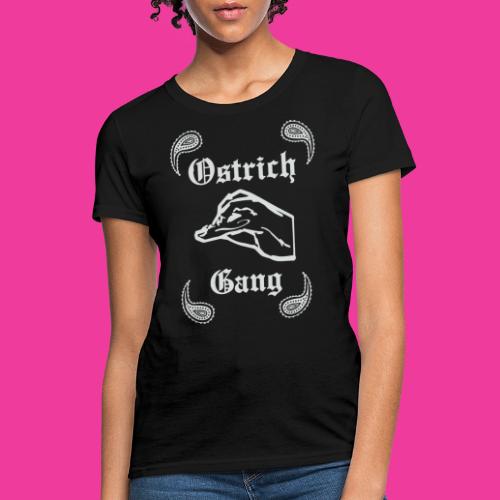 Ostrich Gang Clothing - White Logo - Women's T-Shirt
