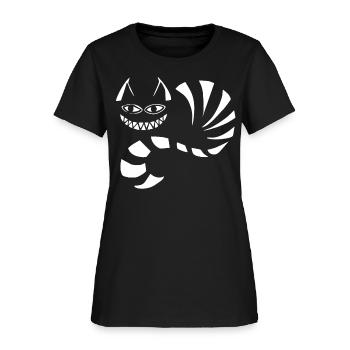 Alice In Wonderland Cheshire Cat Girls Tshirt Disn - Women's T-Shirt - black - Front
