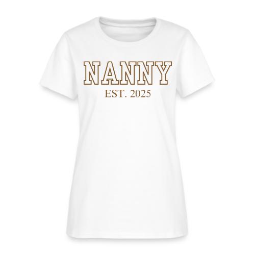 Nanny Est. 2025 (Brown Font) - Women's T-Shirt