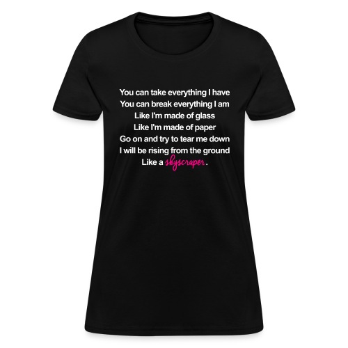 skyscraper lyrics png - Women's T-Shirt
