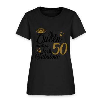 T-shirt 50e anniversaire, 50 ans d'être génial - T-shirt Femme - noir - Devant