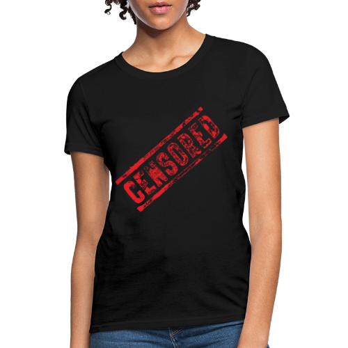 Censored Stamp | Red - Women's T-Shirt