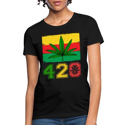 Farcical 420 Herb Flag Weed Marijuana Design - Women's T-Shirt