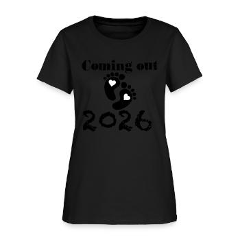 Coming Out 2026 Baby Feet Design - Women's T-Shirt - black - Front