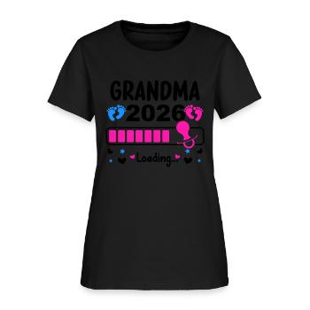 Grandma 2026 Loading with Baby Feet and Pacifier - Women's T-Shirt - black - Front