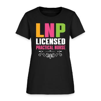 Licensed Practical Nurse Nursing Wear - Women's T-Shirt - black - Front
