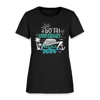 50th Wedding Anniversary Cruise Just Married 50 Ye - Women's T-Shirt - black - Front