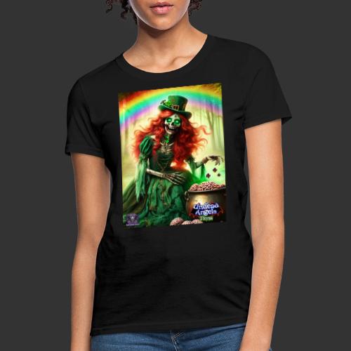 Fiona Undead Angel Leprechaun Queen #DFZ-007B - Women's T-Shirt