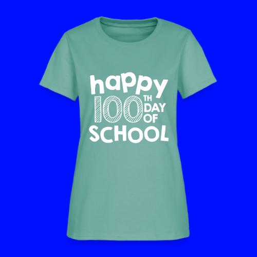 Happy 100th Day of School Chalk Teacher Shirts - Women's T-Shirt
