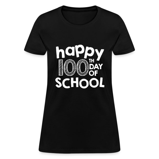Happy 100th Day of School Chalk Teacher Shirts