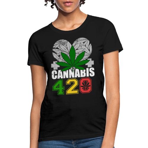 Clever 420 Smoker World Weed Marijuana Design - Women's T-Shirt