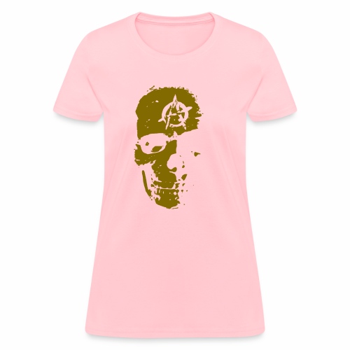 Anarchy Skull Gold Grunge Splatter Dots Gift Ideas - Women's T-Shirt
