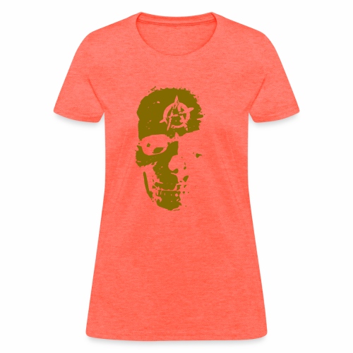 Anarchy Skull Gold Grunge Splatter Dots Gift Ideas - Women's T-Shirt