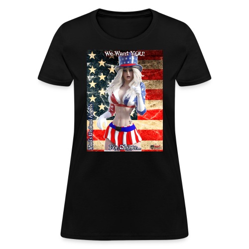 Undead Angel Hybrids: Zombie Patriotic Samantha - Women's T-Shirt