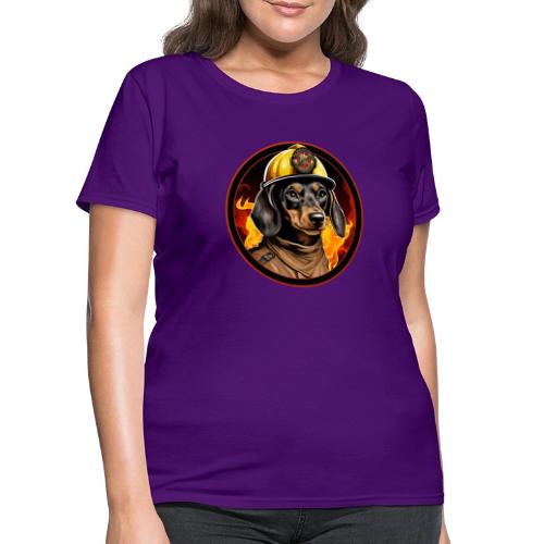 Firefighter Dachshund - Women's T-Shirt