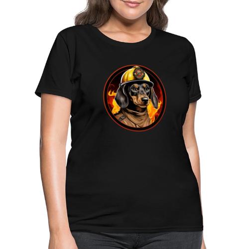 Firefighter Dachshund - Women's T-Shirt