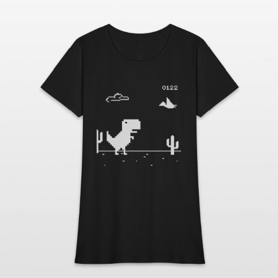 Dinosaur Meme Graphic T-Shirt - Unisex Black Tee With Funny Print