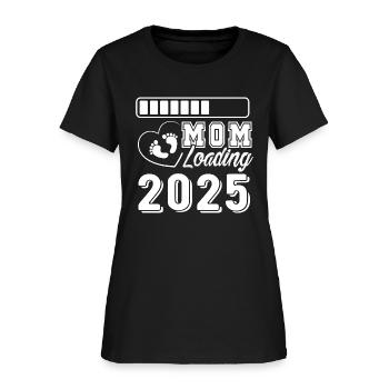 Expectant Mother 2025, Baby Loading 2025 - Women's T-Shirt - black - Front
